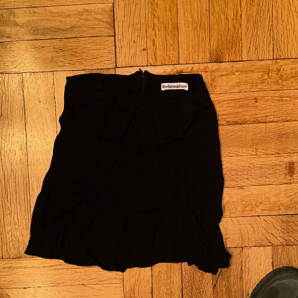 Reformation Black Mini Skirt